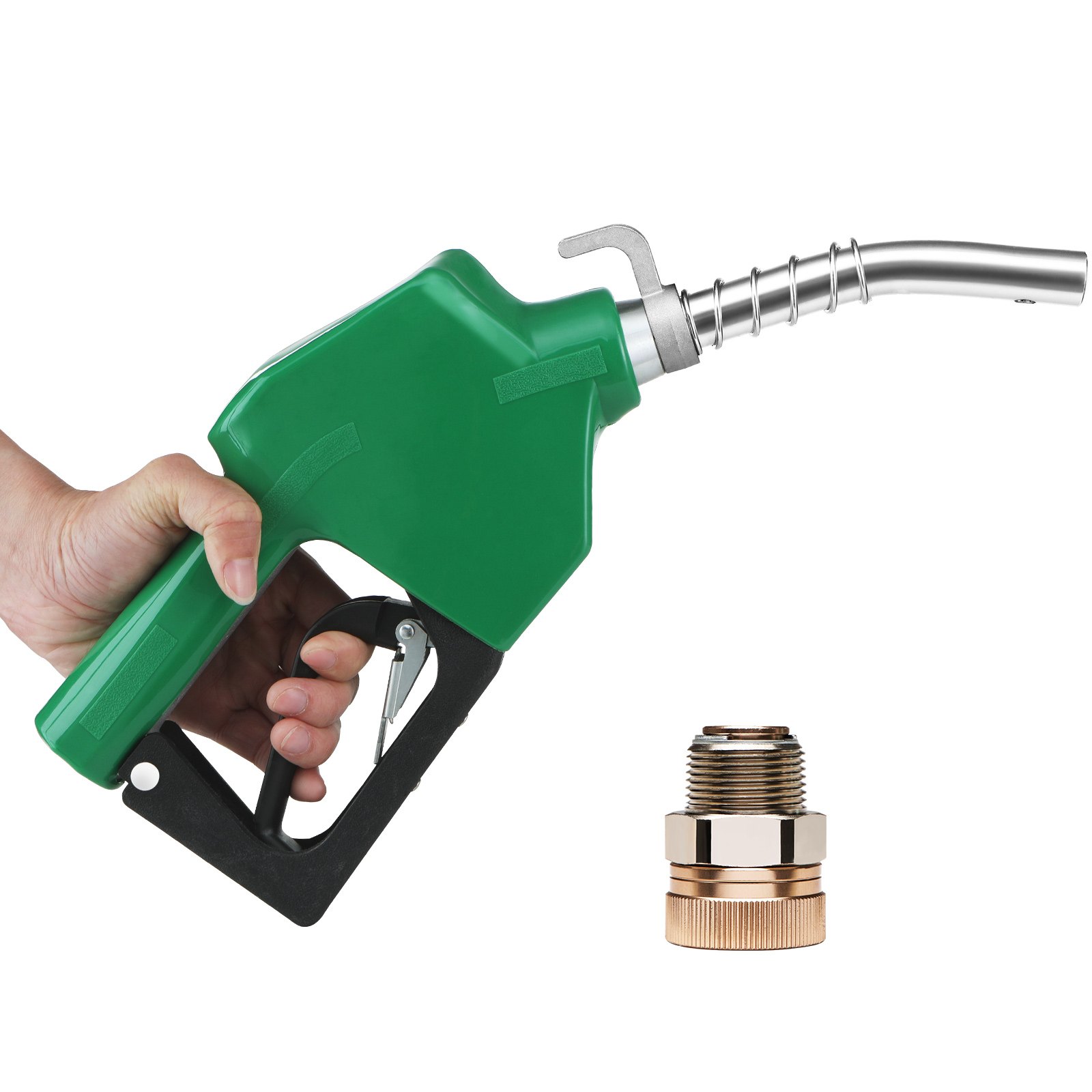 VEVOR Automatic Fuel Nozzle, 3/4" NPT Inlet Thread & 15/16" Spout, 16 GPM Max Flow Rate, Auto Shut Off, Aluminum & PVC Gas Pump Handle with 360° Swivel for Gasoline Diesel Kerosene Biodiesel Refilling