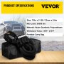 VEVOR 7/8" x 31,5' Kinetic Recovery Rope, 29.300 lbs, Heavy Duty Nylon Double Braided Kinetic Energy σχοινί με βρόχους και προστατευτικά μανίκια, για φορτηγό εκτός δρόμου, Περιλαμβάνεται τσάντα μεταφοράς, μαύρο