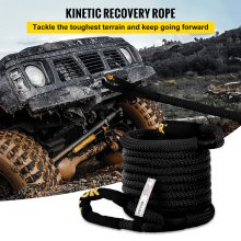 VEVOR Kinetic Energy Recovery Rope Tow Rope 32 mm x 9.6 m 23723kg with Carry Bag