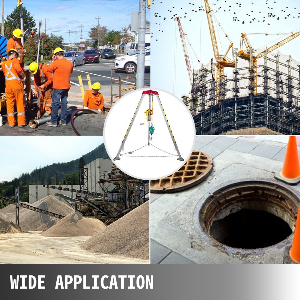 Confined Space Tripod Safety Tripod With 1800lbs Winch Rescue Tripod 7ft Legs