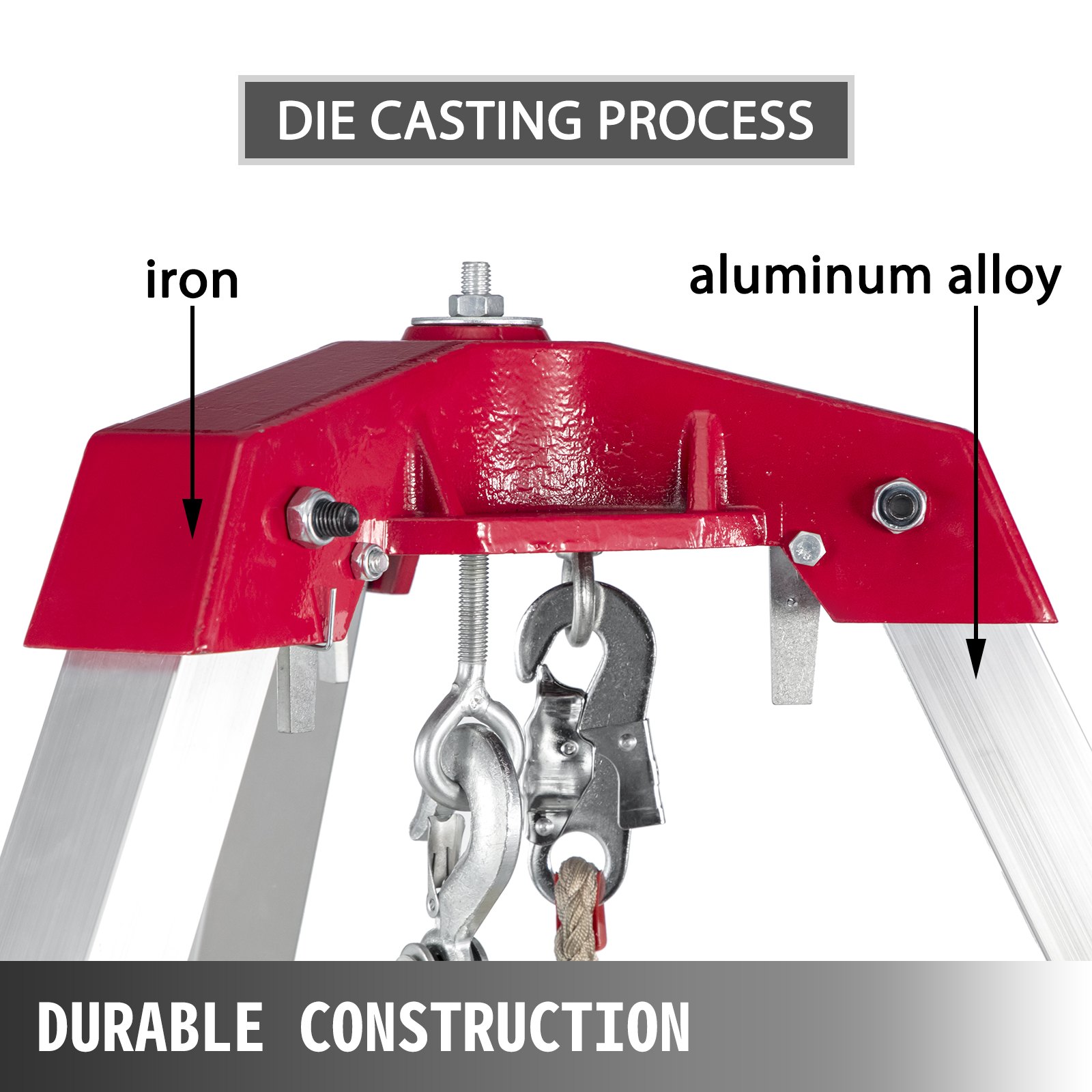 Confined Space Tripod Safety Tripod With 1800lbs Winch Rescue Tripod 7ft Legs