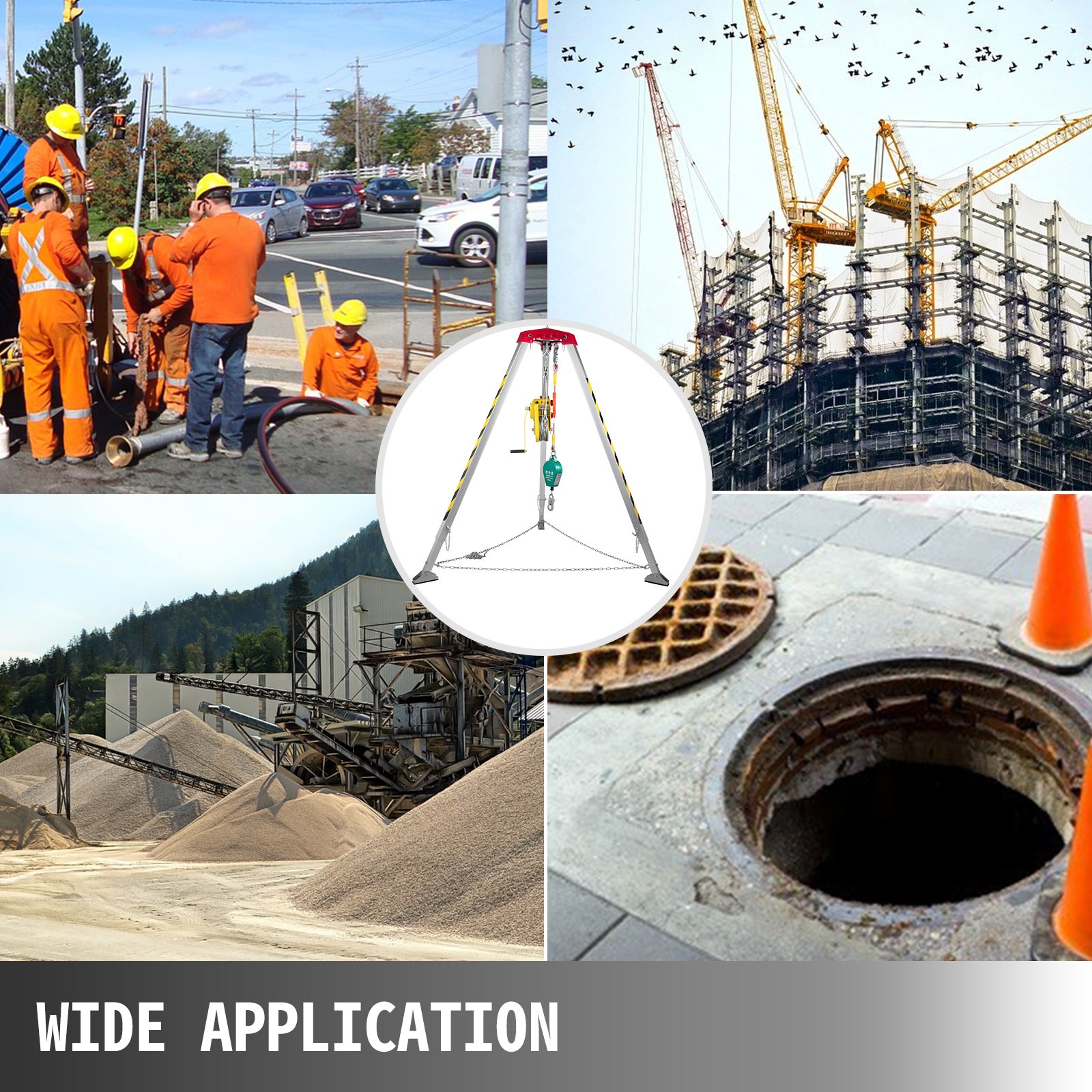 Confined Space Tripod Safety Tripod With 1800lbs Winch Rescue Tripod 7ft Legs