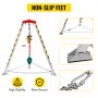 VEVOR confined space tripod kit with non-slip feet, chains, and safety features.