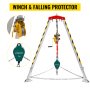 VEVOR Confined Space Tripod Kit 1200LBS Winch, Confined Space Tripod 7' Leg Bracket and 98' Cable, Confined Space Rescue Tripod 32.8' Fall Protection for Traditional Confined Spaces