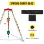 VEVOR Confined Space Tripod Kit 1200LBS Winch, Confined Space Tripod 7' Leg Bracket and 98' Cable, Confined Space Rescue Tripod 32.8' Fall Protection for Traditional Confined Spaces