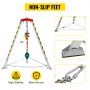 VEVOR Confined Space Kit with 2600lbs Winch, Confined Space Rescue Tripod with 7 Feet Legs, Confined Space Tripod kit with 98 Feet Cable, 32.8 Feet Fall Protection, for Confined Space Rescue