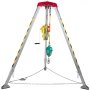 VEVOR Confined Space Kit with 2600lbs Winch, Confined Space Rescue Tripod with 7 Feet Legs, Confined Space Tripod kit with 98 Feet Cable, 32.8 Feet Fall Protection, for Confined Space Rescue
