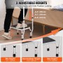VEVOR Step Stool 1-Step 330lbs Capacity, 3 Adjustable Height with Handle Steel Step Ladder, Portable Toddler Step Stools for Adults, Non-Slip Sturdy Step Ladders for Office, RVs, Pets