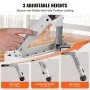 VEVOR Step Stool 1-Step 150KG Capacity, Folding Steel Step Ladder 3 Adjustable Height, Portable Toddler Step Stools for Adults, Non-Slip Sturdy Step Ladders for Office, RVs, Pets, Bathrooms,Bedrooms