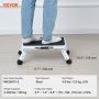 VEVOR Step Stool 1-Step 330lbs Capacity, Folding Steel Step Ladder 3 Adjustable Height, Portable Toddler Step Stools for Adults, Non-Slip Sturdy Step Ladders for Office, RVs, Pets, Bathrooms,Bedrooms