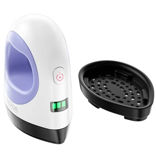 VEVOR Mini Heat Press Machine, Small Heat Press with 3-Level Temperature Control and Auto-Off, Compact and Portable Heat Transfer Machine, Sublimation Machine for T-shirts/Hats/Coasters, Blue+White