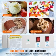 VEVOR Fried Ice Cream Roll Machine Rolled Ice Cream Maker 11 x 9,5 ιντσών Τηγάνι