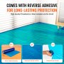 VEVOR carpet protection film features waterproof, slip-resistant, reverse adhesive backing for durability.