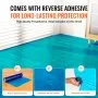 VEVOR Carpet Protection Film, 24" x 200' Floor and Surface Shield with Self Adhesive Backing & Easy Installation, Polyethylene Adhesive Car Mat Protector Roll for Construction Renovation, Blue