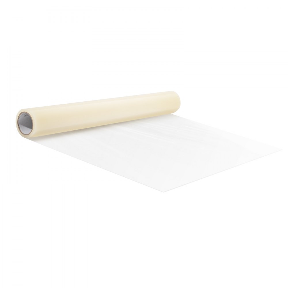 rouleau de film de protection de tapis VEVOR partiellement déroulé sur fond blanc.