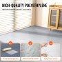 VEVOR Carpet Protection Film, 24" x 50' Floor and Surface Shield with Self Adhesive Backing & Easy Installation, Polyethylene Adhesive Car Mat Protector Roll for Construction & Renovation