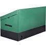 VEVOR Outdoor Storage Box, 870 L Waterproof PE Tarpaulin Deck Box with Galvanized Frame, All-Weather Protection & Portable, for Camping, Garden, Poolside, and Yard, Brown & Blue