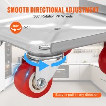 VEVOR Heavy Furniture Movers Mover Dolly 360° PP Swivel Wheels 250Lbs Capacity
