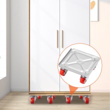 VEVOR Furniture Dolly, Carucioare pentru mutarea mobilierului cu roți pivotante de 360° PP și panou din oțel carbon, capacitate de 250 de lbs Set de instrumente pentru mutarea mobilierului pentru deplasarea canapelei de la frigider