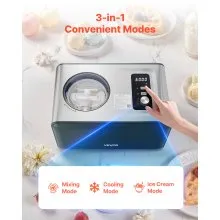 1.5 QT Automatic Ice Cream Maker with Built-in Compressor No Pre-freezing