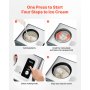 VEVOR Automatic Ice Cream Maker with Built-in Compressor, 1.5L No Pre-freezing Gelato Maker, Electric Sorbet-Maker, 3 Modes Compressor Ice Cream Machine for Home Kitchen