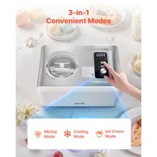 2 Quart Automatic Ice Cream Maker with Built-in Compressor No Pre-freezing