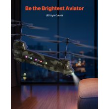 RC Helicopter 3.5 Channel Military Transport Mini Aircraft Toy for Kids Present
