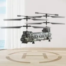 RC Helicopter 3.5 Channel Military Transport Mini Aircraft Toy for Kids Present