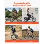 Floor Bike Rack for 3-Inch Tire Width Grid Bike Rack Stand 6-Bicycle Capacity