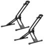 VEVOR Bike Stand 2 Pack, Foldable Freestanding Bike Storage Rack, Carbon Steel Garage Bicycle Floor Stand, Fits 508-737 mm Wheel Diameters, Drill-Free Installation, for Garage, Apartment, Home, Black