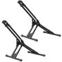 VEVOR Bike Stand 2 Pack, Foldable Freestanding Bike Storage Rack, Carbon Steel Garage Bicycle Floor Stand, Fits 508-737 mm Wheel Diameters, Drill-Free Installation, for Garage, Apartment, Home, Black