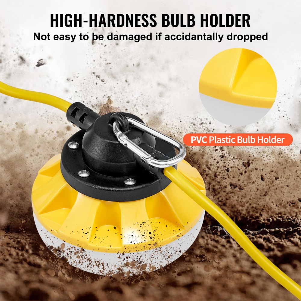 VEVOR 15.24m Construction String Work Lights 50W 5000LM Connectable Waterproof