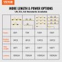 VEVOR 15.24m Construction String Work Lights 50W 5000LM Connectable Waterproof