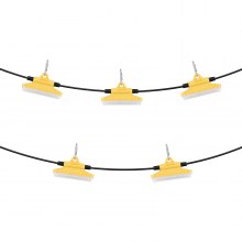 Guirlande lumineuse de chantier VEVOR 50 pieds 75 W 7 500 lm connectable et étanche