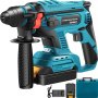VEVOR Brushless Cordless Rotary SDS Hammer Impact Drill 900rpm with battery