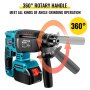 VEVOR SDS-Plus Rotary Hammer Drill, 1400 rpm & 450 bpm Variable Speed Electric Hammer, 4 IN 1 Cordless Drill, Measurable Hammer Ideal with 1 for Concrete, Steel, and Wood