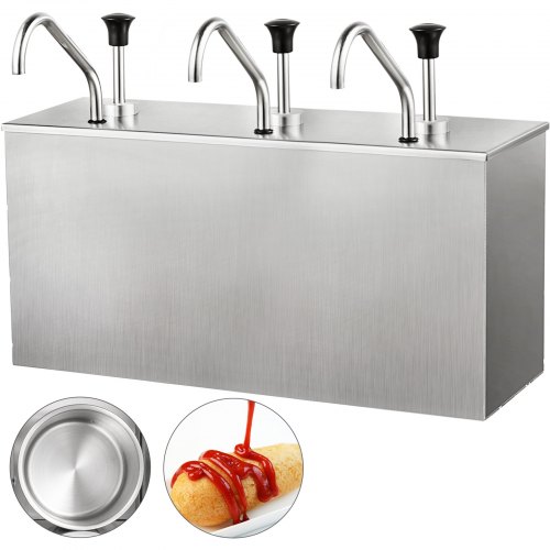 Restaurant 4l X3 Stainless Steel Sauce Dispenser 3 Pump Sauce Dispensing Machine