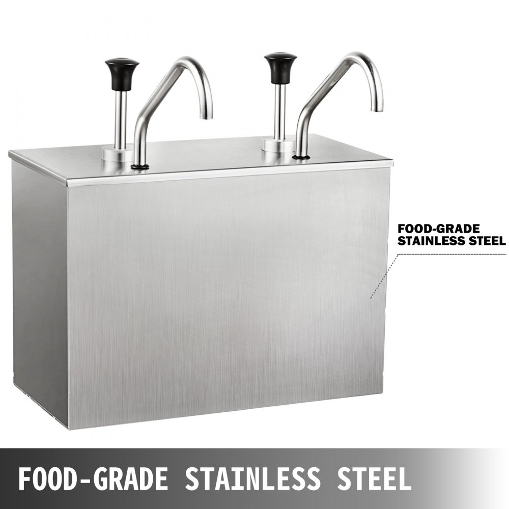 Restaurant 2.5lx2 Stainless Steel Sauce Dispenser Pump Sauce Dispensing Machine