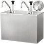 Restaurant 2.5lx2 Stainless Steel Sauce Dispenser Pump Sauce Dispensing Machine