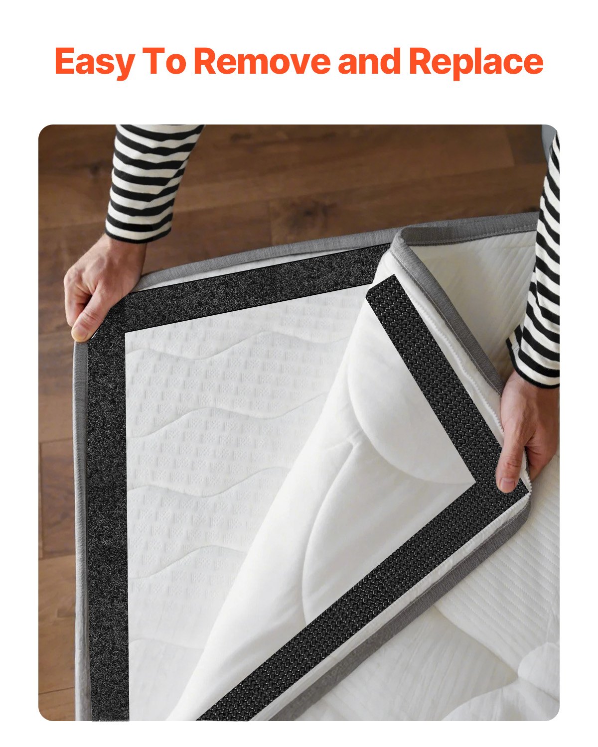 VEVOR 15 ft x 2 in Hook Loop Tape and 16.4 ft x 0.94 in Double-Side Strips,  Nylon Self Adhesive Heavy Duty Strips Roll,  Sticky Back Fastener Rolls for Home Office School and Crafting, Black + Red