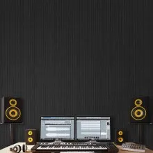 VEVOR 5 Pack Acoustic Wall Panels 47.2 x 23.6 x 0.4 inch Self-Adhesive Black