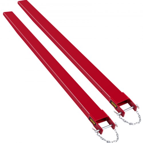 VEVOR Forklift Pallet Fork Extensions, 60" Length x 4" Width Forklift Fork Extensions, Heavy Duty Steel Pallet Fork Extensions, 1 Pair for Forklift Lift Truck Forklifts Loader Clamp On Pallet Forks