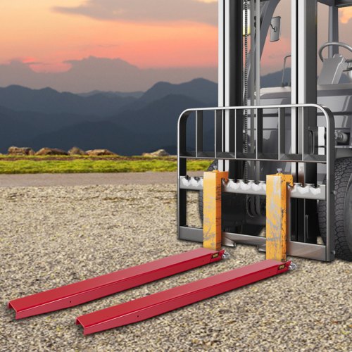 VEVOR Forklift Pallet Fork Extensions, 72" Length x 4" Width Forklift Fork Extensions, Heavy Duty Steel Pallet Fork Extensions, 1 Pair for Forklift Lift Truck Forklifts Loader Clamp On Pallet Forks