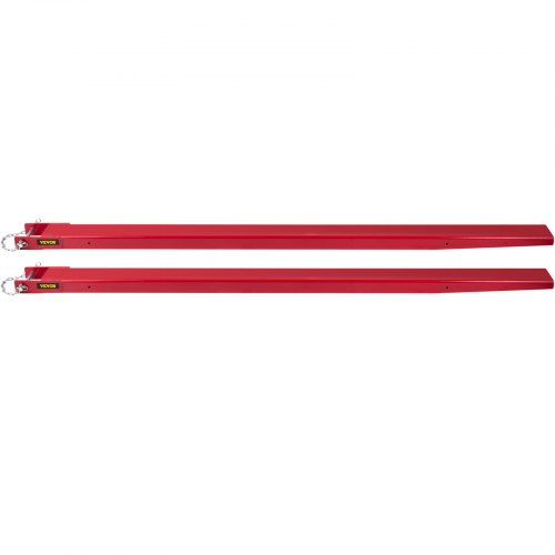 VEVOR Forklift Pallet Fork Extensions, 96" Length x 5" Width Forklift Fork Extensions, Heavy Duty Steel Pallet Fork Extensions, 1 Pair for Forklift Lift Truck Forklifts Loader Clamp On Pallet Forks