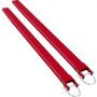 VEVOR Extensiones de horquilla elevadora para carretilla elevadora, 96 pulgadas de largo x 5 pulgadas de ancho, extensiones de horquilla elevadora, extensiones de horquilla elevadora de acero resistente, 1 par para carretilla elevadora, carretilla elevadora, cargador, abrazadera en horquillas de paleta