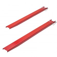 VEVOR Pallet Fork Extensions, 1840 mm Length 115 mm Width, Heavy Duty Carbon Steel Fork Extensions for Forklifts, 1 Pair Forklift Extensions with Pins Forklift Fork Attachments for Forklift Truck, Red