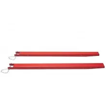 VEVOR Pallet Fork Extensions, 72" Length 4.5" Width, Heavy Duty Carbon Steel Fork Extensions for Forklifts, 1 Pair Forklift Extensions with Pins, Forklift Fork Attachments for Forklift Truck, Red
