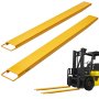 VEVOR Pallet Fork Extensions, 1820 mm Length 140 mm Width, Heavy Duty Steel Fork Extensions for Forklifts, 1 Pair Forklift Extensions, Industrial Forklift Fork Attachments for Forklift Truck, Yellow