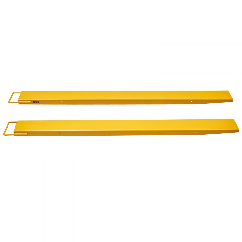 VEVOR Pallet Fork Extensions, 1820 mm Length 115 mm Width, Heavy Duty Carbon Steel Fork Extensions for Forklifts, 1 Pair Forklift Extensions, Industrial Forklift Fork Attachments for Forklift Truck, Yellow