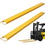 VEVOR Pallet Fork Extensions, 2130 mm Length 140 mm Width, Heavy Duty Steel Fork Extensions for Forklifts, 1 Pair Forklift Extensions, Industrial Forklift Fork Attachments for Forklift Truck, Yellow
